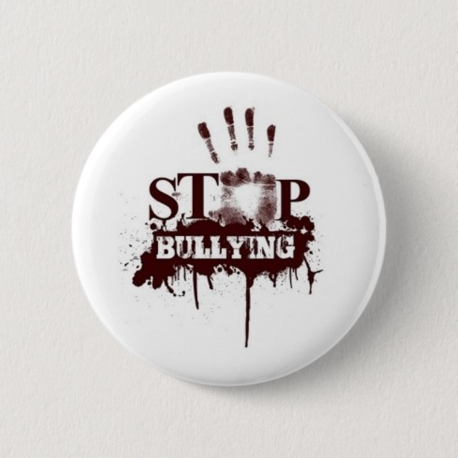 Stop bullying badge 2 inch round button (Front)