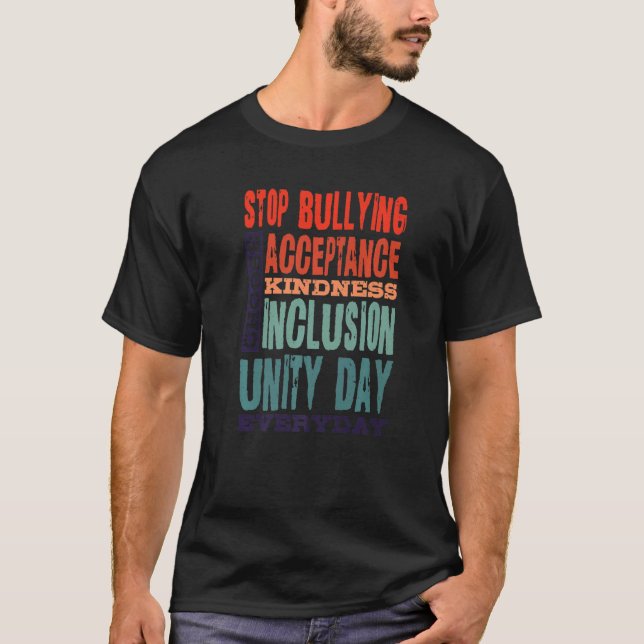 Stop Bullying Choose Acceptance Kindness Inclusion T-Shirt (Front)