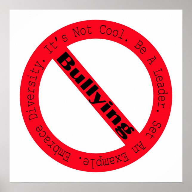 Stop Bullying-Logo by Shirley Taylor Poster (Front)