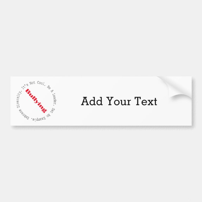 Stop Bullying-Outline by Shirley Taylor Bumper Sticker (Front)