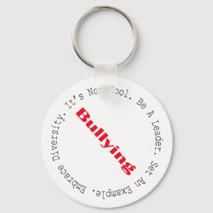 Stop Bullying-Outline by Shirley Taylor Keychain