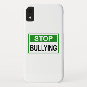 Stop Bullying Sign green iPhone XR Case