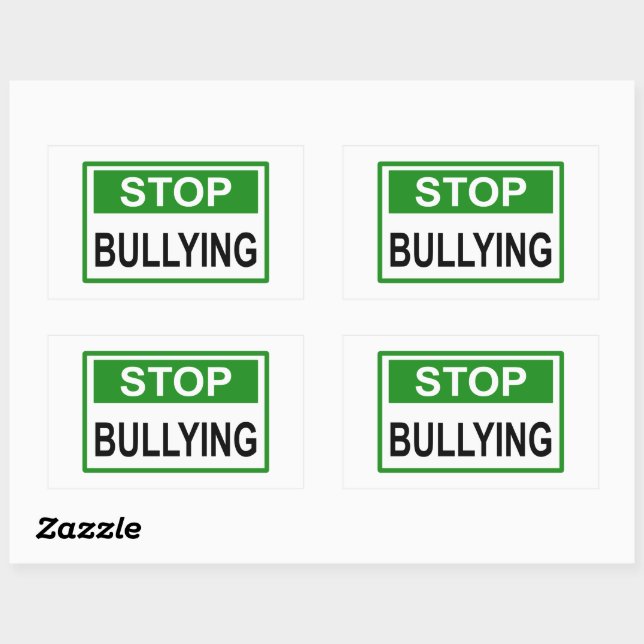Stop Bullying Sign green Sticker (Sheet)