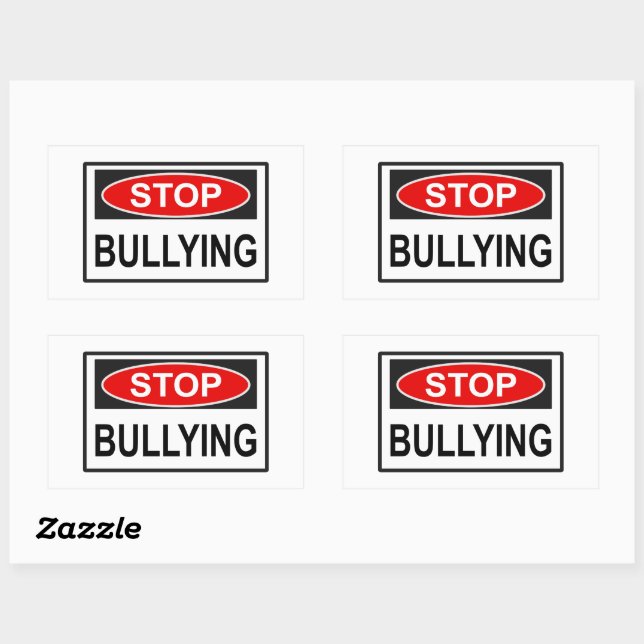 Stop Bullying Sign red Sticker (Sheet)