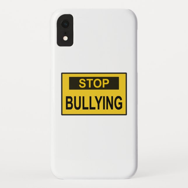 Stop Bullying Sign yellow Case-Mate iPhone Case (Back)