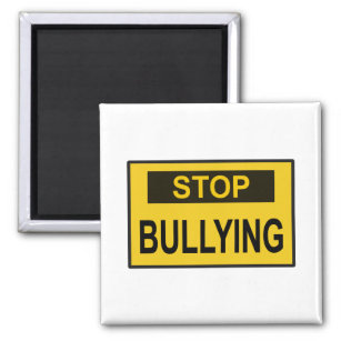 Stop Bullying Sign yellow Magnet