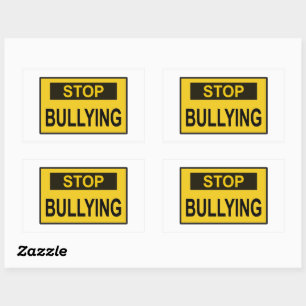 Stop Bullying Sign yellow Sticker