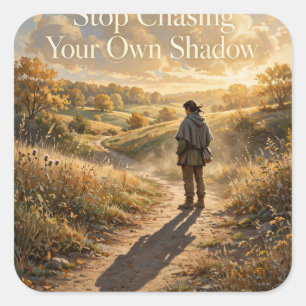 "Stop Chasing Your Own Shadow" Sticker