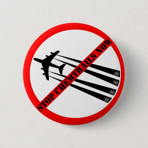 STOP CHEMTRAILS 2 INCH ROUND BUTTON