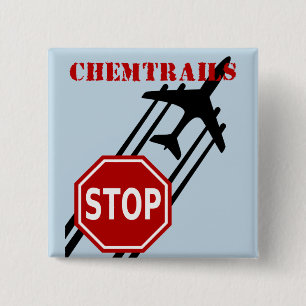 Stop chemtrails 2 inch square button