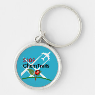 Stop Chemtrails Lady Bug Ecocide Keychain