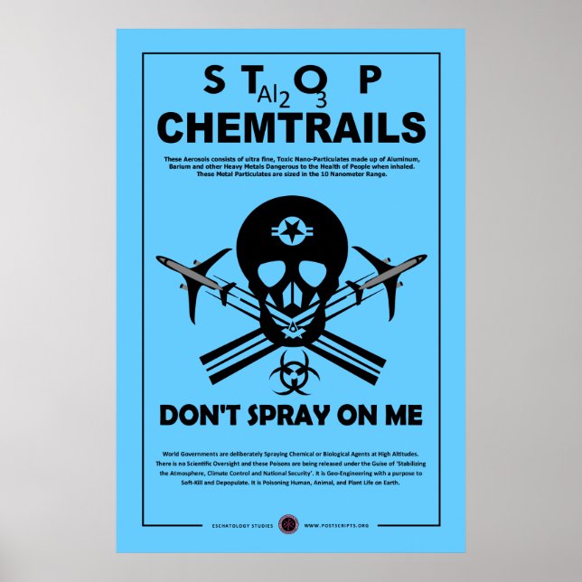 Stop Chemtrails Poster (Front)