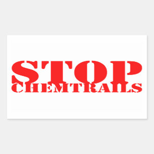 Stop Chemtrails - Rectangular Adhesive Sticker
