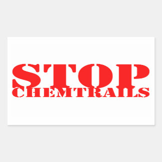 Stop Chemtrails - Rectangular Adhesive Sticker