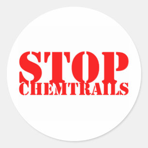 Stop Chemtrails - Round Sticker