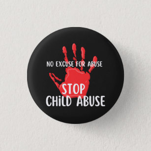 Stop Child Abuse 1 Inch Round Button