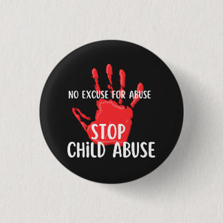 Stop Child Abuse 1 Inch Round Button