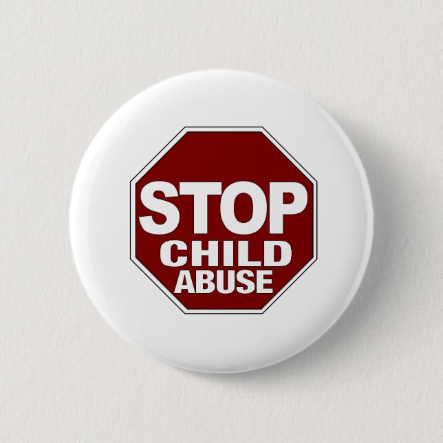 Stop Child Abuse 2 Inch Round Button (Front)