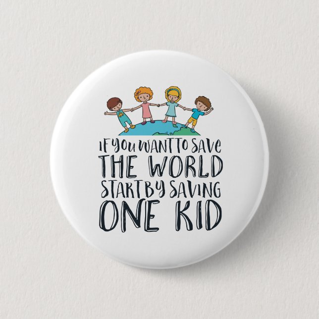 Stop Child Abuse Awareness Hope and Love Campaign 2 Inch Round Button (Front)