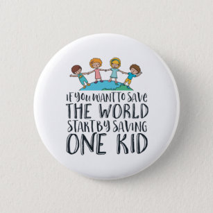 Stop Child Abuse Awareness Hope and Love Campaign 2 Inch Round Button