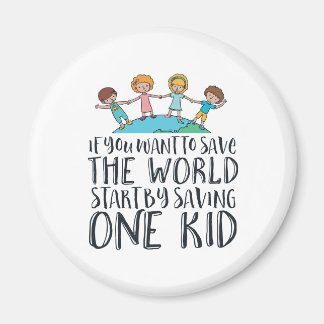 Stop Child Abuse Awareness Hope and Love Campaign Magnet (Front)