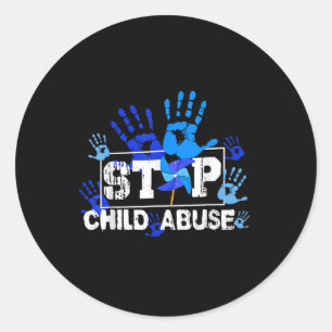 Stop Child Abuse Child Abuse Prevention Awareness  Classic Round Sticker