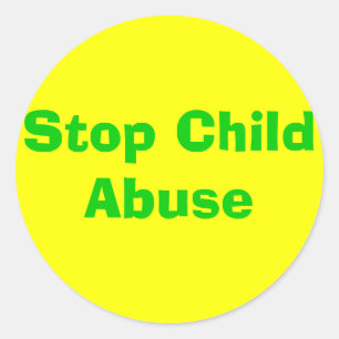 Stop Child Abuse Classic Round Sticker
