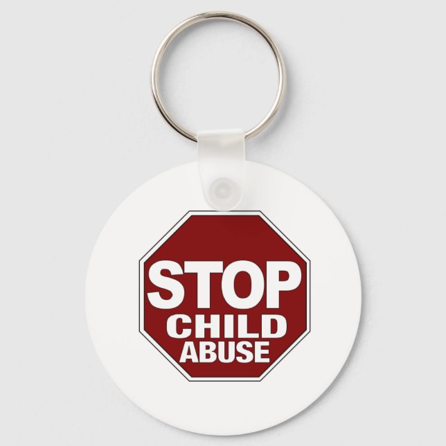 Stop Child Abuse Keychain (Front)