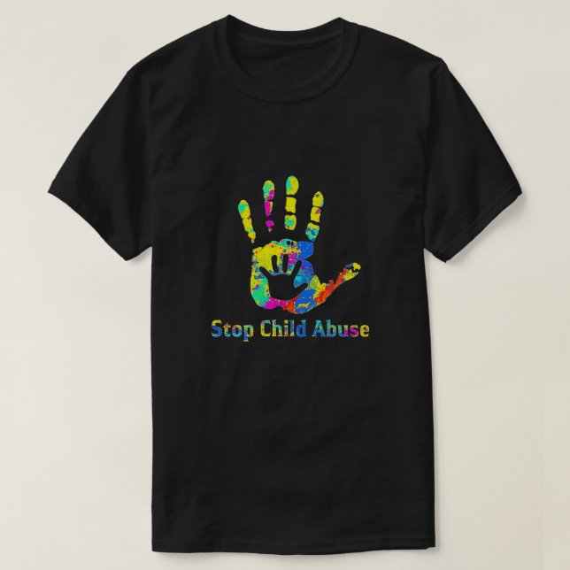 Stop Child Abuse  T-Shirt (Design Front)