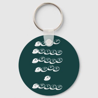 Stop Child AbuseLove A Child Keychain