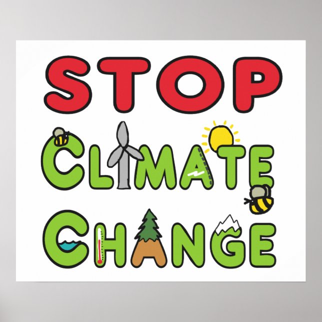 Stop Climate Change Poster (Front)