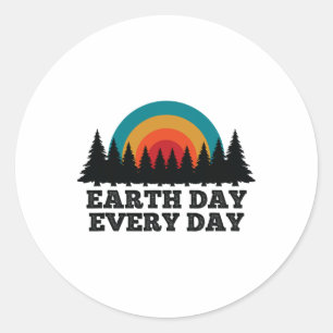 Stop Climate Change Save The Planet Earth Day Classic Round Sticker