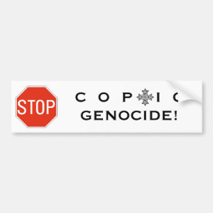 STOP COPTIC GENOCIDE! BUMPER STICKER