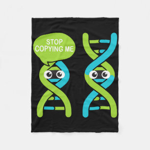 Stop Copying Me Funny Science Pun Dna Joke Biology Fleece Blanket