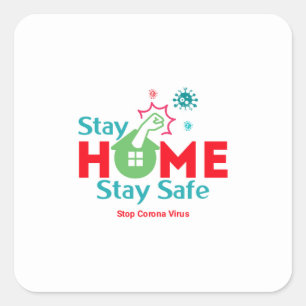 Stop Corona Square Sticker