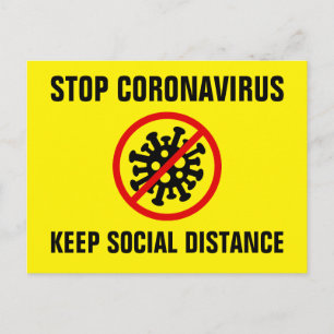 Stop Corona Virus Covid 19 Slow the spread custom Postcard