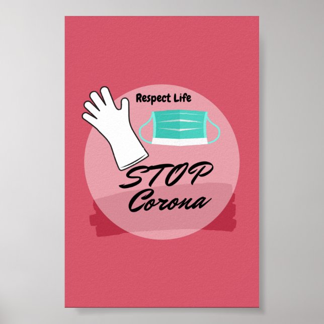 Stop Corona Virus Poster (Front)