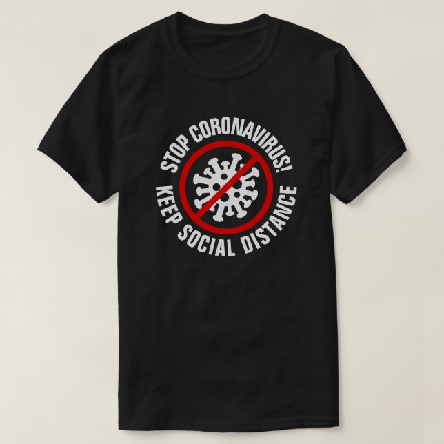 Stop CoronaVirus Covid19 Logo t shirts (Design Front)