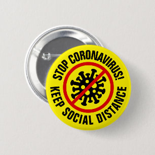 Stop CoronaVirus Keep Social Distance custom 2 Inch Round Button
