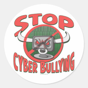 Stop Cyber-Bullying Anti Cyberbully Gear Classic Round Sticker