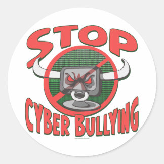 Stop Cyber-Bullying Anti Cyberbully Gear Classic Round Sticker
