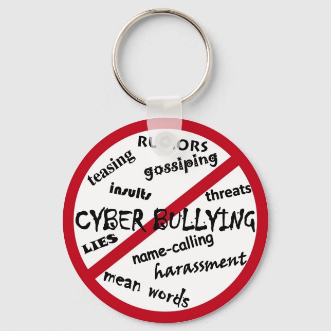 Stop Cyber Bullying Keychain (Front)