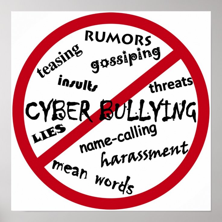 Stop Cyber Bullying Poster | Zazzle