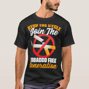 Stop Cycle Tobacco Free Anti Cigarettes Anti Smoki T-Shirt