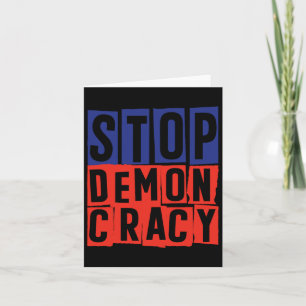 Stop Demoncracy Donald Trump Card