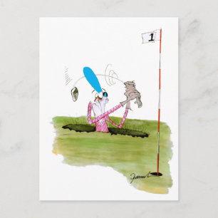 stop digging - golf, tony fernandes postcard