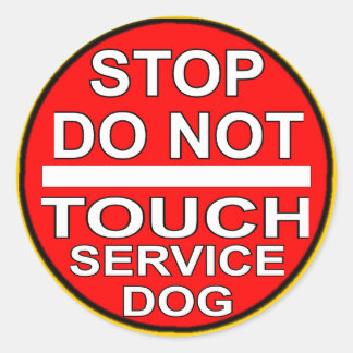 Stop - Do Not Touch Classic Round Sticker