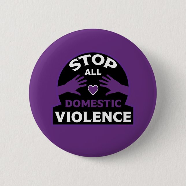 Stop Domestic Violence 2 Inch Round Button (Front)