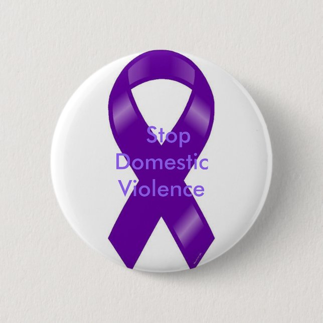 Stop Domestic Violence 2 Inch Round Button (Front)
