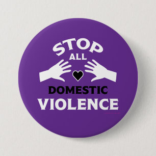 Stop Domestic Violence 3 Inch Round Button